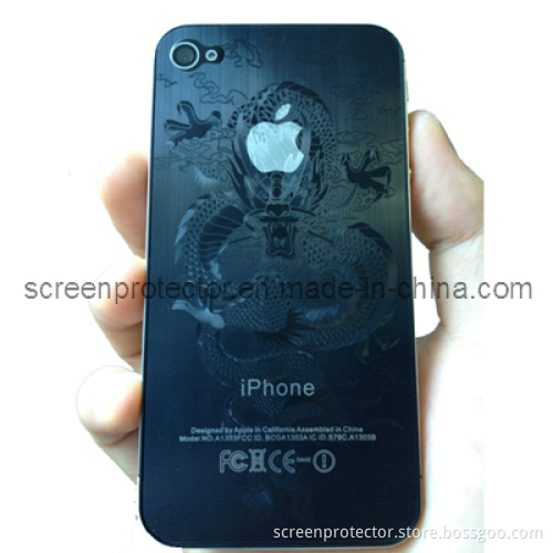 3D Chinese Dragon Design Screen Protector for iPhone 4 Front and Back